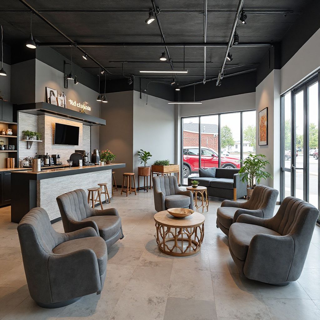 Zonă de așteptare confortabilă pentru clienți